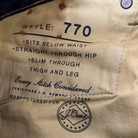 J.Crew 770 Japanese Fabric Kaihara Denim Jeans Men 31 x 34.5 Long tall Cotton - Picture 6 of 13